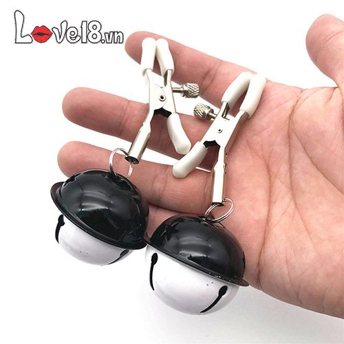 Bộ kẹp nhũ hoa bạo dâm lục lạc kim loại kích thích cực khoái