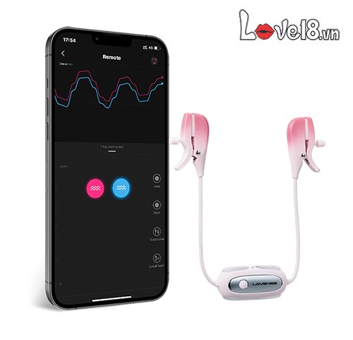 Bộ Kẹp Nhũ Hoa Rung Lovense Gemini Điều Khiển Qua App Cao Cấp