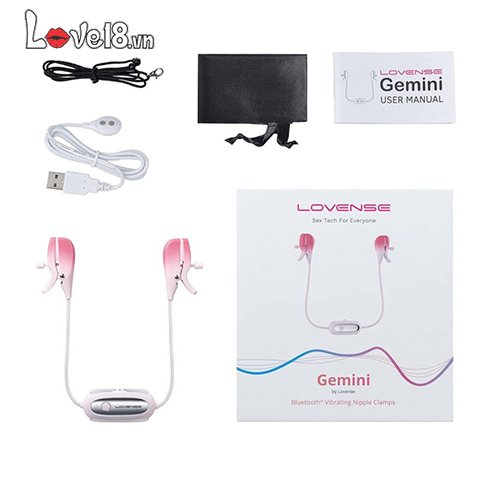 Bộ Kẹp Nhũ Hoa Rung Lovense Gemini Điều Khiển Qua App Cao Cấp
