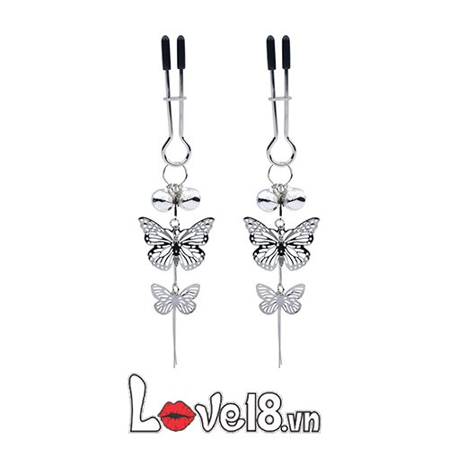 Bộ kẹp vú bạo dâm họa tiết bướm sexy quyến rũ mua ngay