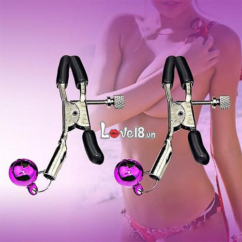 Bộ Kẹp Vú Có Đeo Bi Kích Thích - Dụng Cụ Tình Dục Gợi Cảm