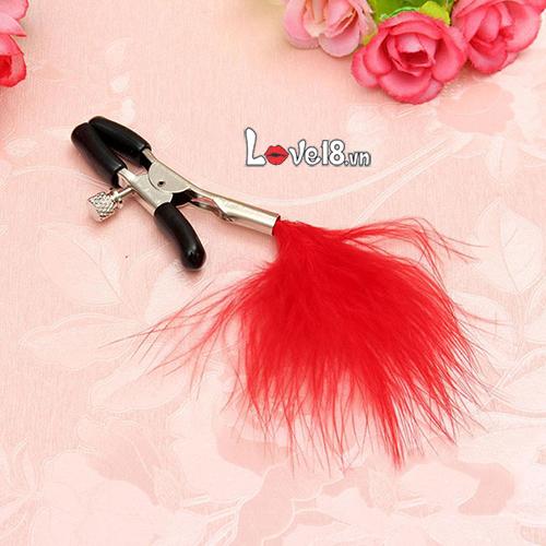 Bộ Kẹp Vú Lông Vũ Cao Cấp Kích Thích Đam Mê Quyến Rũ