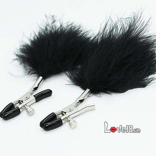 Bộ Kẹp Vú Lông Vũ Cao Cấp Kích Thích Đam Mê Quyến Rũ