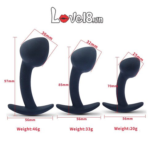 Bộ phích cắm hậu môn 3 món siêu kích thích trải nghiệm tuyệt vời