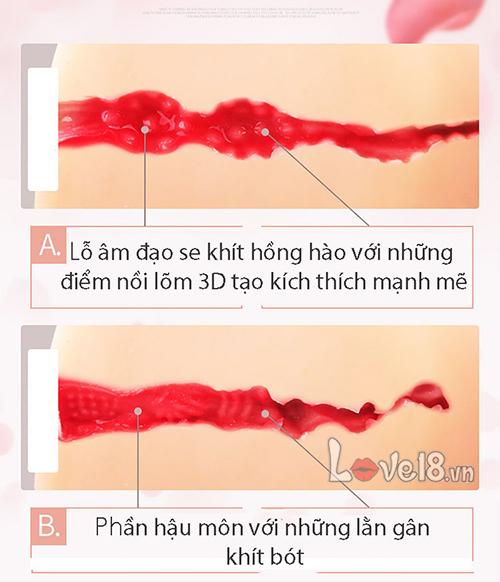 Búp bê silicon bán thân mini kích thước nhỏ gọn màu da tự nhiên