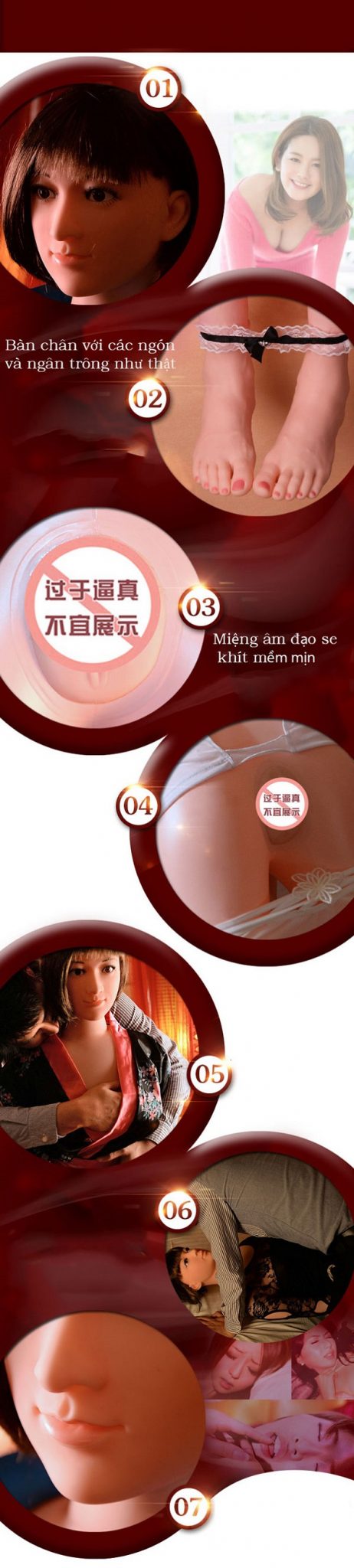 Búp bê silicon mềm mại chân thực, sexy nóng bỏng, khơi gợi đam mê