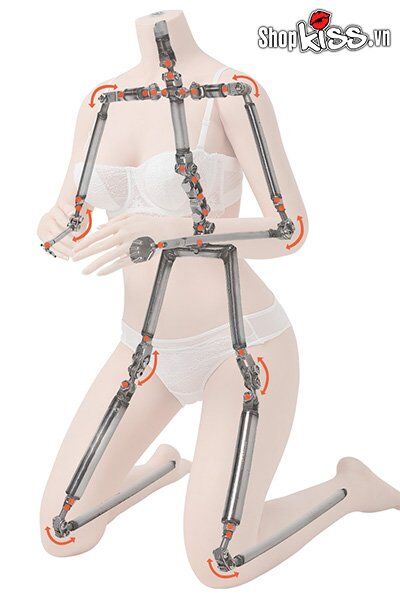 Búp bê tình dục silicone cao cấp cô giáo Akina da trắng hồng 1m65