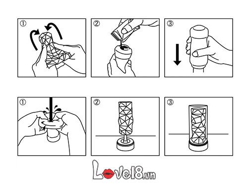 Cốc thủ dâm silicon cao cấp Tenga 3D Nhật Bản kích thích cực sướng