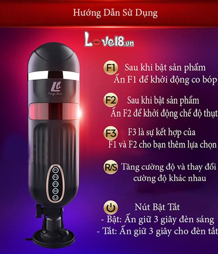 Máy Thủ Dâm FreeLander Cao Cấp Rung Thụt Co Bóp Mạnh Pin Sạc