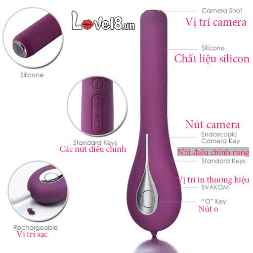 Cây Rung Điểm G Svakom Siime Eye Có Camera Theo Dõi Đẳng Cấp