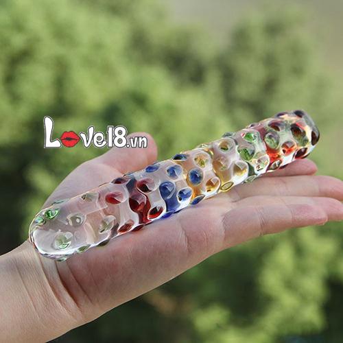 Dương Vật Thủy Tinh 4 Màu Sang Trọng – Pha Lê Bi Tinh Tế, Hấp Dẫn