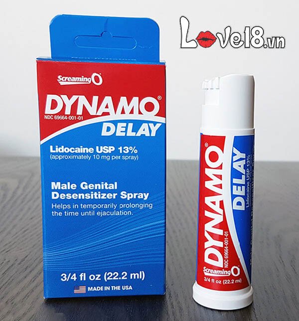 Chai xịt Dynamo Delay 22ml chống xuất tinh sớm kéo dài hiệu quả