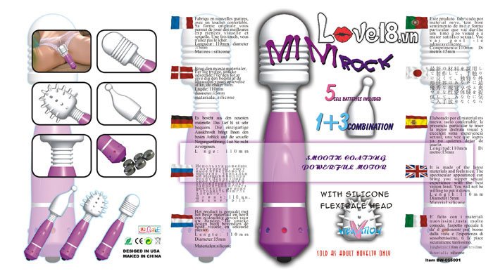 Chày Rung Mini 3 Đầu Silicon Cao Cấp Sôi Động