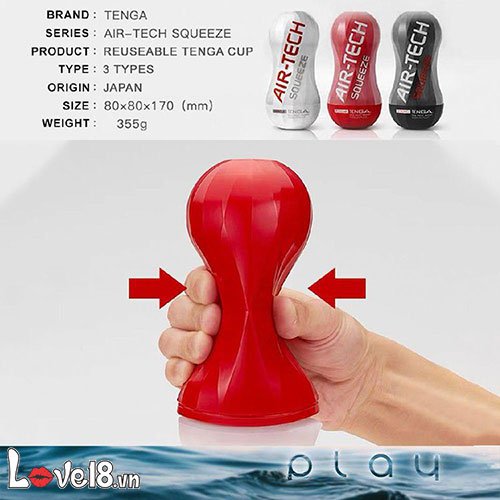 Cốc Tenga Air-Tech Squeeze Thủ Dâm Nam Kích Thích Mạnh Mẽ