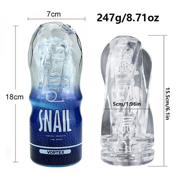 Cốc Thủ Dâm Snail Cup Silicone Trong Suốt Tự Sướng Nam Giới