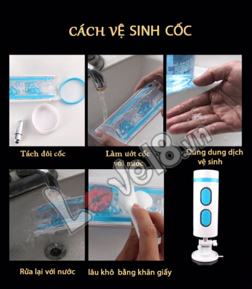 Cốc thủ dâm đôi gắn tường rung mạnh Nhật Bản kích thích