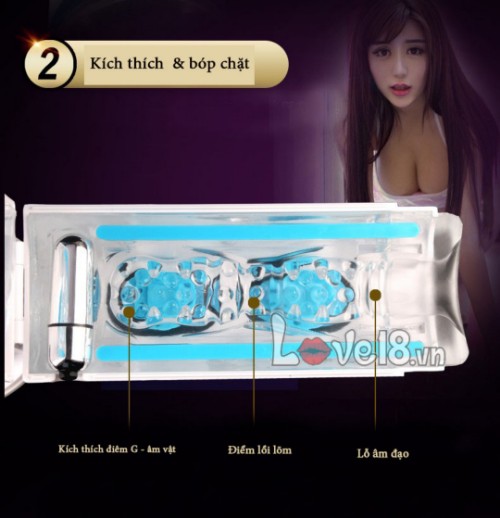 Cốc thủ dâm đôi gắn tường rung mạnh Nhật Bản kích thích