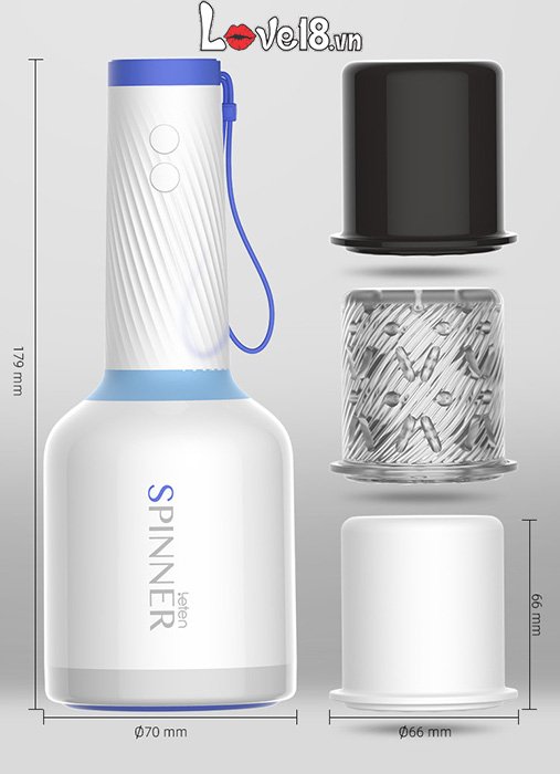 Cốc Thủ Dâm Leten Spinner Rung Thụt Tự Động Hút Mạnh