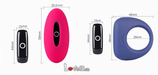 Combo vòng đeo dương vật trứng rung quần lót điều khiển app tiện lợi
