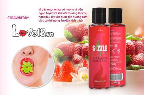 Dầu Massage Làm Nóng Sensuva Sizzle Lips ngon ngọt kích thích