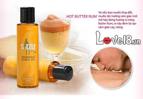 Dầu Massage Làm Nóng Sensuva Sizzle Lips ngon ngọt kích thích