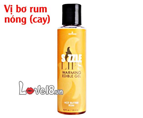 Dầu Massage Làm Nóng Sensuva Sizzle Lips ngon ngọt kích thích