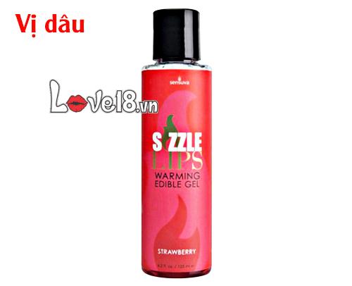 Dầu Massage Làm Nóng Sensuva Sizzle Lips ngon ngọt kích thích