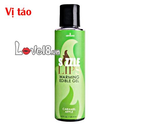 Dầu Massage Làm Nóng Sensuva Sizzle Lips ngon ngọt kích thích
