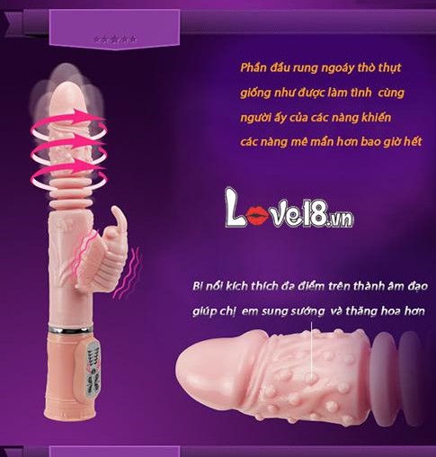 Dương vật giả phát nhiệt rung thụt Baile Hot Bunny giá tốt