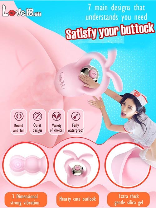 Dụng cụ rung hậu môn Tai Thỏ Leten chất lượng cao kích thích