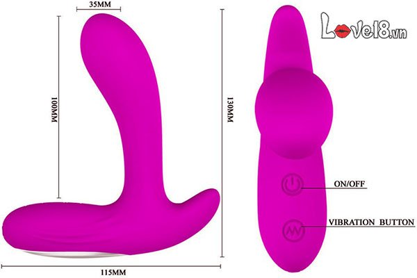 Dụng cụ kích thích hậu môn rung Prettylove Backie silicon cao cấp