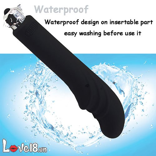 Dụng cụ kích thích hậu môn rung gợn sóng Faak chất liệu silicone, sục mát xa