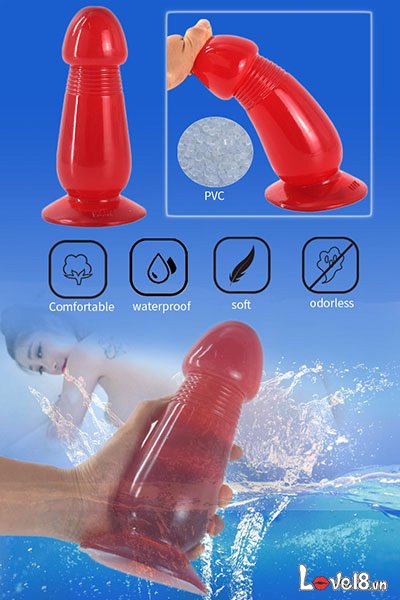 Dụng cụ kích thích hậu môn Faak hình nấm PVC an toàn gay sục cảm
