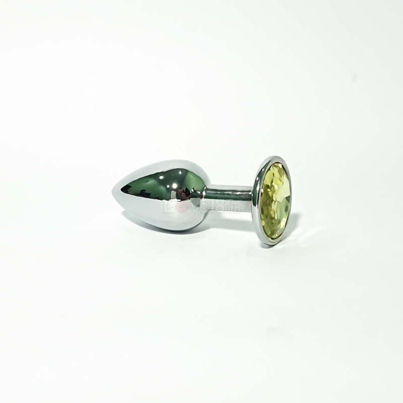 Dụng cụ hậu môn kim loại đính đá hình giọt nước sắc sảo hấp dẫn