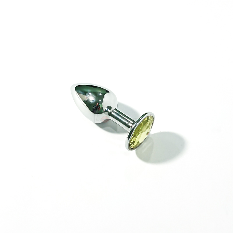 Dụng cụ hậu môn kim loại đính đá hình giọt nước sắc sảo hấp dẫn