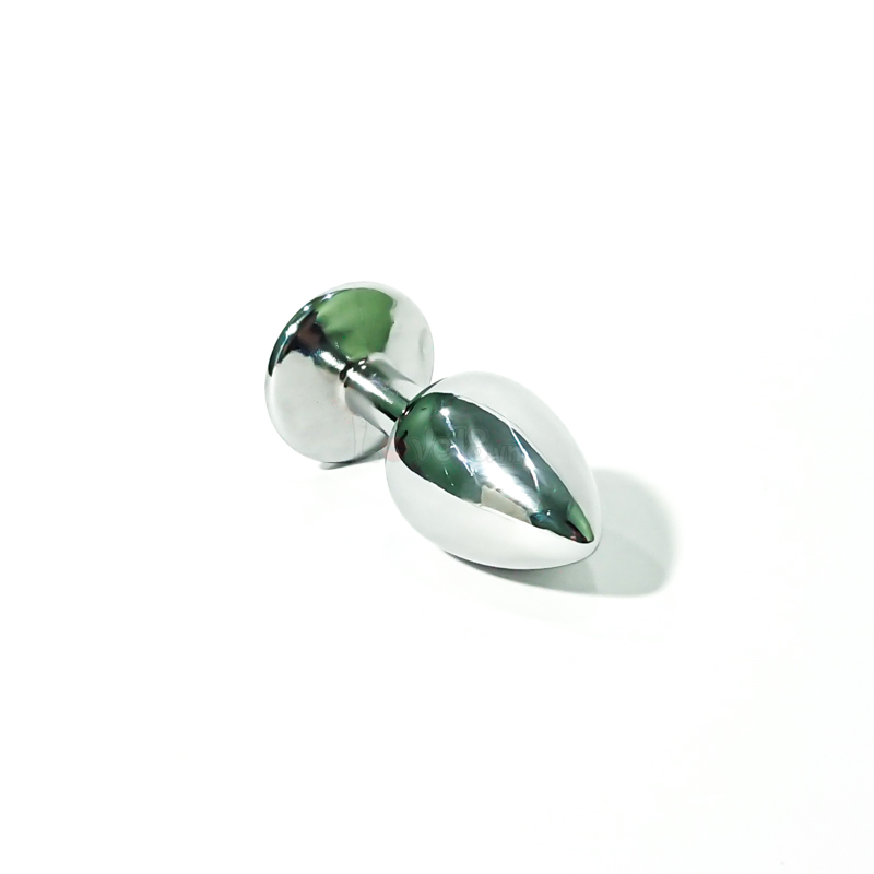 Dụng cụ hậu môn kim loại đính đá hình giọt nước sắc sảo hấp dẫn