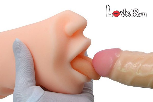 Dụng cụ thủ dâm hình miệng silicone an toàn kích thích cực đã