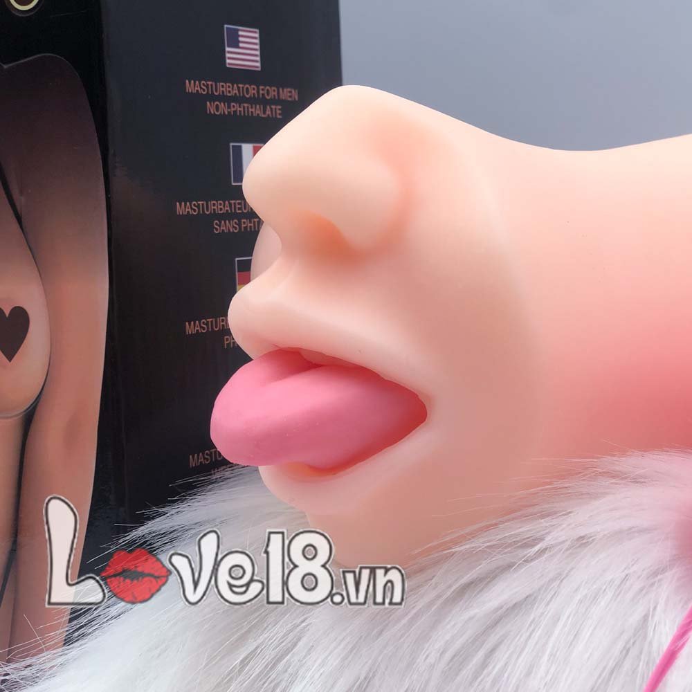 Dụng cụ thủ dâm hình miệng silicone an toàn kích thích cực đã