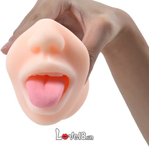 Dụng cụ thủ dâm hình miệng silicone an toàn kích thích cực đã