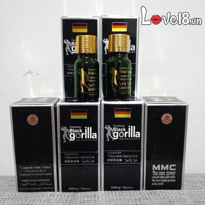 Black Gorila Thuốc Cương Dương Chống Xuất Tinh Sớm Hàng Đầu