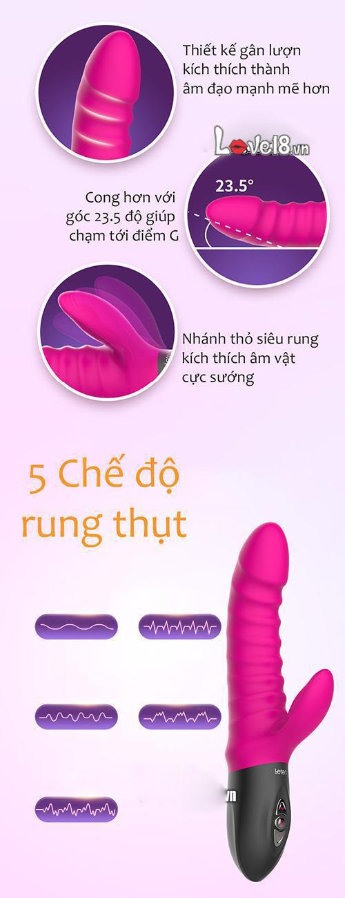 Dương vật Leten cao cấp rung thụt sưởi ấm đa năng USB