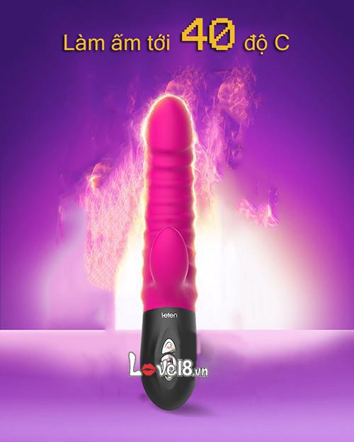 Dương vật Leten cao cấp rung thụt sưởi ấm đa năng USB