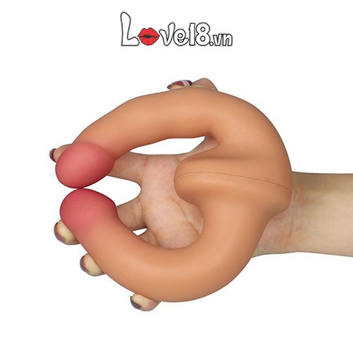 Dương vật giả 2 đầu mềm mịn Lovetoy dây đeo tiện lợi