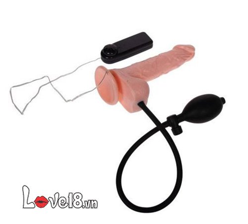 Dương vật giả bơm hơi rung đa cấp silicone cao cấp kích thích cực đỉnh