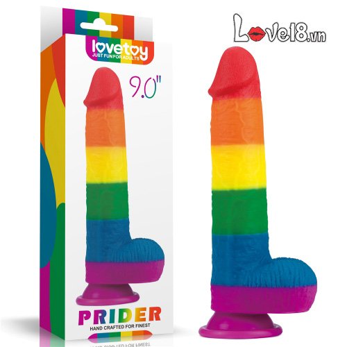 Dương vật giả silicon đa sắc Lovetoy Prider nhiều size 7.5-9 inch cao cấp