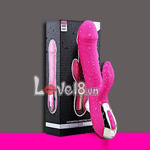 Dương Vật Rung Thụt Tỏa Nhiệt Leten Silicone Cao Cấp Hồng Dịu