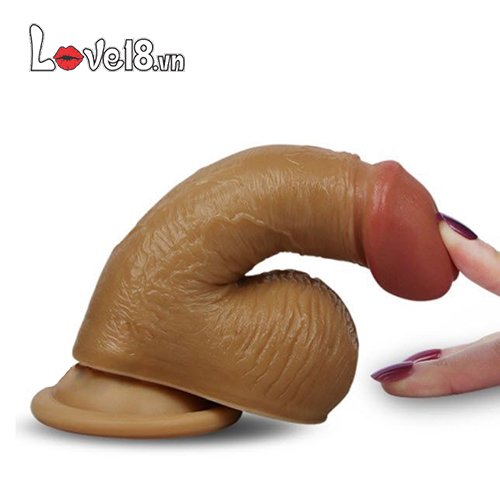 Dương vật giả silicone 2 lớp Lovetoy Nature Cock Luca mềm mại