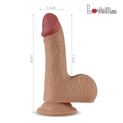 Dương vật giả silicone 2 lớp Lovetoy Nature Cock Luca mềm mại