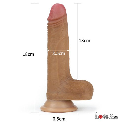 Dương Vật Giả Silicone 2 Thớ Mềm Mịn Lovetoy Kích Thích Cực Đã