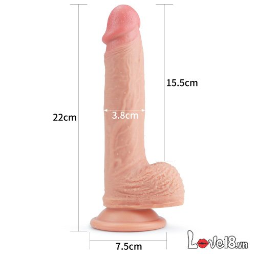 Dương Vật Giả Silicone 2 Thớ Mềm Mịn Lovetoy Kích Thích Cực Đã